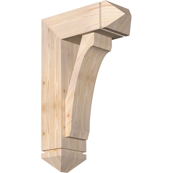 Ekena Millwork Legacy Arts and Crafts Smooth Bracket w/ Offset Brace, Douglas Fir, 7 1/2"W x 20"D x 32"H BKT0806X20X32LEC03SDF - main